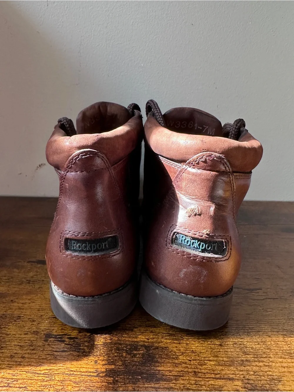 Vintage Rockport Gore-Tex Leather Moc Toe Chukka Boots Size 7M‎ Made in Portugal